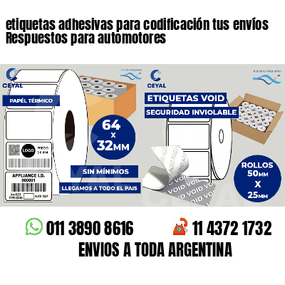 etiquetas adhesivas para codificación tus envíos Respuestos para automotores