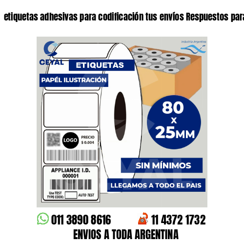 etiquetas adhesivas para codificación tus envíos Respuestos para automotores