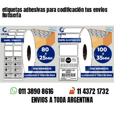 etiquetas adhesivas para codificación tus envíos Rotisería