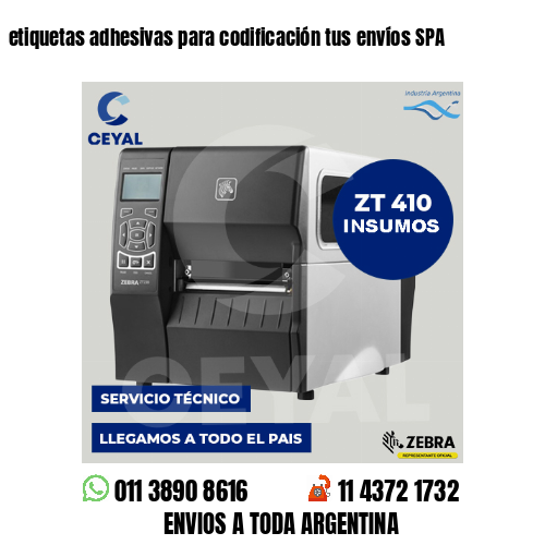 etiquetas adhesivas para codificación tus envíos SPA