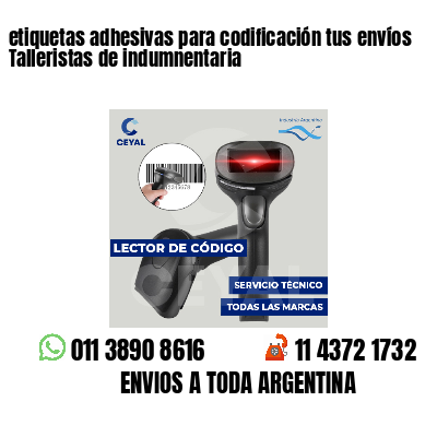 etiquetas adhesivas para codificación tus envíos Talleristas de indumnentaria