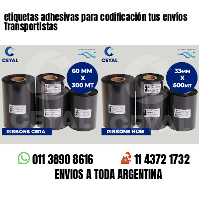 etiquetas adhesivas para codificación tus envíos Transportistas