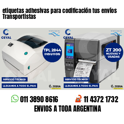 etiquetas adhesivas para codificación tus envíos Transportistas
