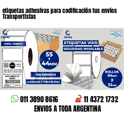 etiquetas adhesivas para codificación tus envíos Transportistas