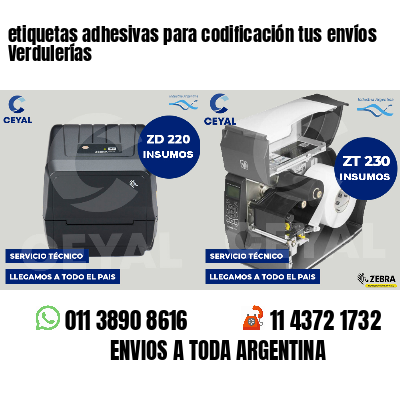 etiquetas adhesivas para codificación tus envíos Verdulerías