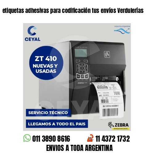 etiquetas adhesivas para codificación tus envíos Verdulerías