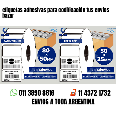 etiquetas adhesivas para codificación tus envíos bazar