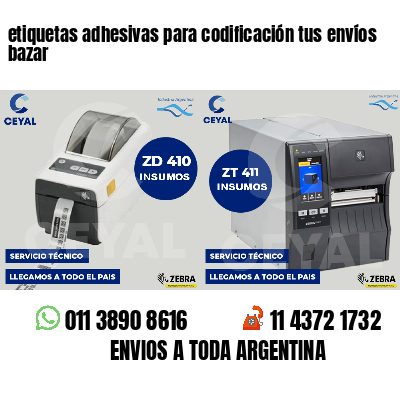 etiquetas adhesivas para codificación tus envíos bazar