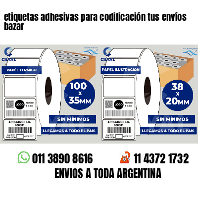 etiquetas adhesivas para codificación tus envíos bazar
