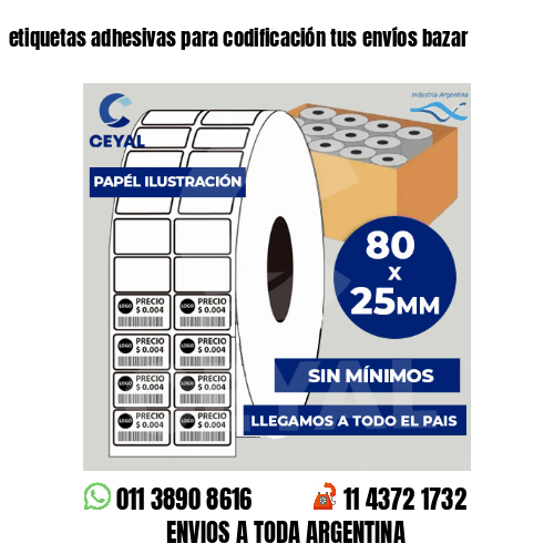 etiquetas adhesivas para codificación tus envíos bazar