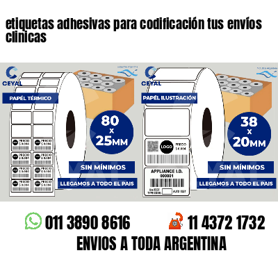 etiquetas adhesivas para codificación tus envíos clinicas