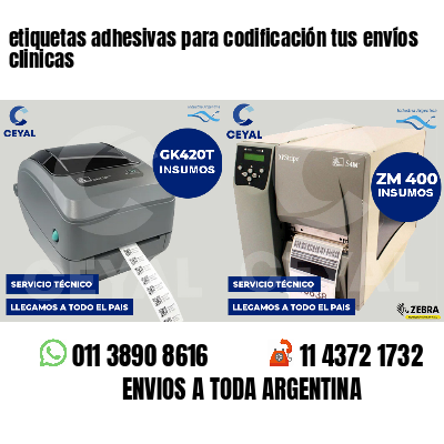etiquetas adhesivas para codificación tus envíos clinicas