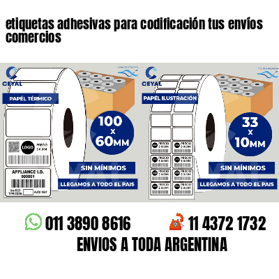 etiquetas adhesivas para codificación tus envíos comercios