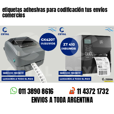 etiquetas adhesivas para codificación tus envíos comercios