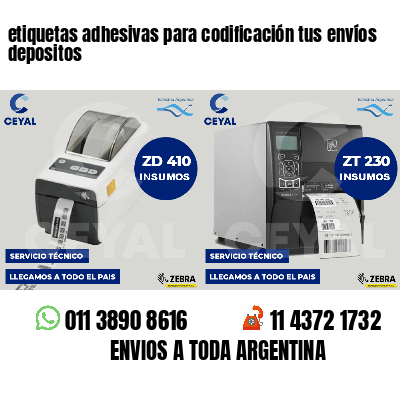 etiquetas adhesivas para codificación tus envíos depositos