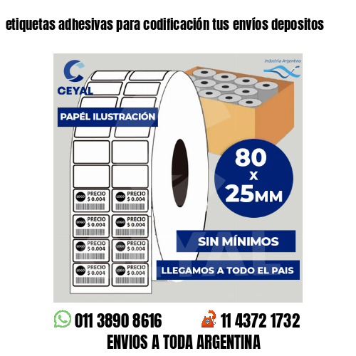 etiquetas adhesivas para codificación tus envíos depositos