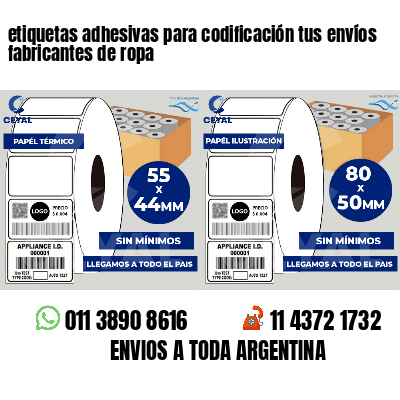 etiquetas adhesivas para codificación tus envíos fabricantes de ropa
