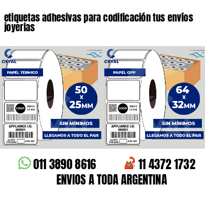 etiquetas adhesivas para codificación tus envíos joyerias