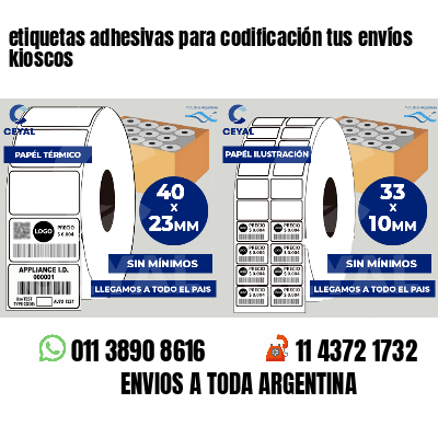 etiquetas adhesivas para codificación tus envíos kioscos