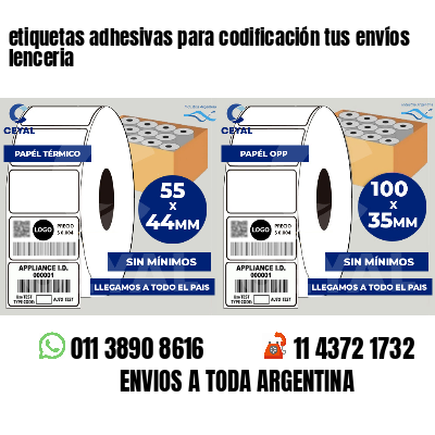 etiquetas adhesivas para codificación tus envíos lenceria