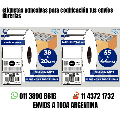 etiquetas adhesivas para codificación tus envíos librerias