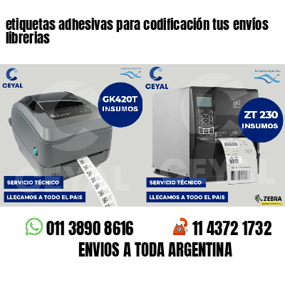 etiquetas adhesivas para codificación tus envíos librerias