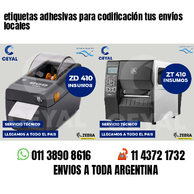 etiquetas adhesivas para codificación tus envíos locales