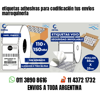 etiquetas adhesivas para codificación tus envíos marroquinería
