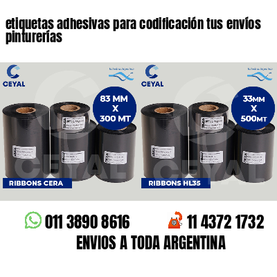 etiquetas adhesivas para codificación tus envíos pinturerías