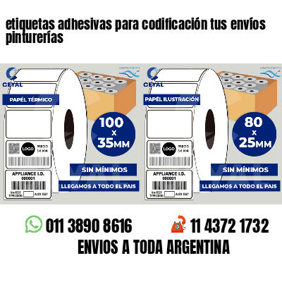 etiquetas adhesivas para codificación tus envíos pinturerías