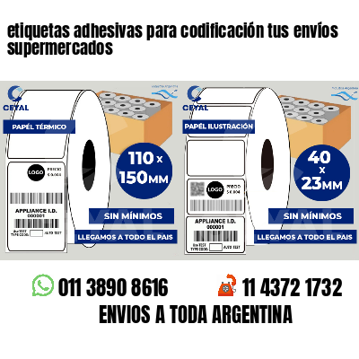 etiquetas adhesivas para codificación tus envíos supermercados