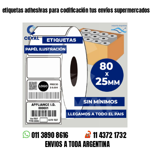 etiquetas adhesivas para codificación tus envíos supermercados