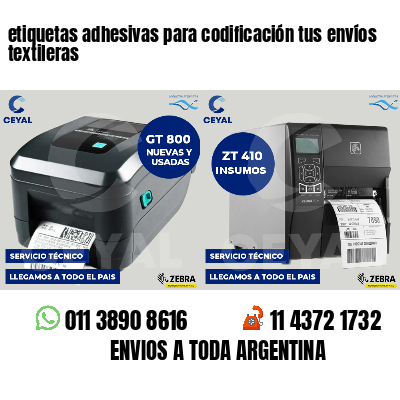 etiquetas adhesivas para codificación tus envíos textileras