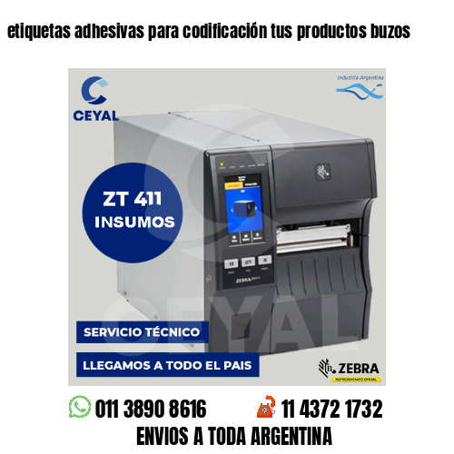 etiquetas adhesivas para codificación tus productos buzos