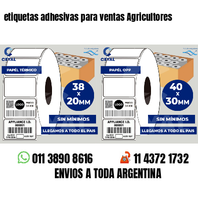 etiquetas adhesivas para ventas Agricultores