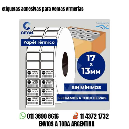 etiquetas adhesivas para ventas Armerías