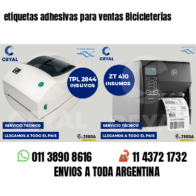 etiquetas adhesivas para ventas Bicicleterías
