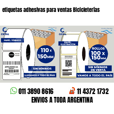 etiquetas adhesivas para ventas Bicicleterías