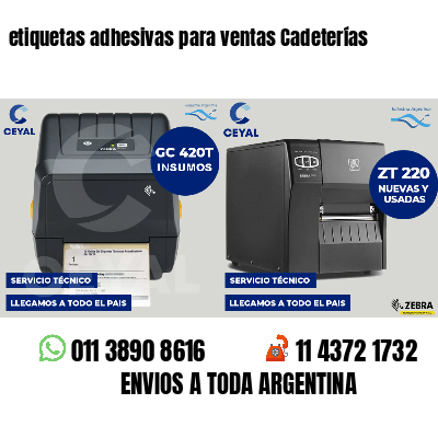 etiquetas adhesivas para ventas Cadeterías