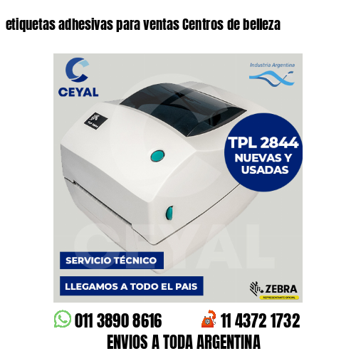 etiquetas adhesivas para ventas Centros de belleza
