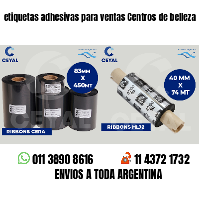 etiquetas adhesivas para ventas Centros de belleza