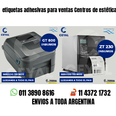 etiquetas adhesivas para ventas Centros de estética