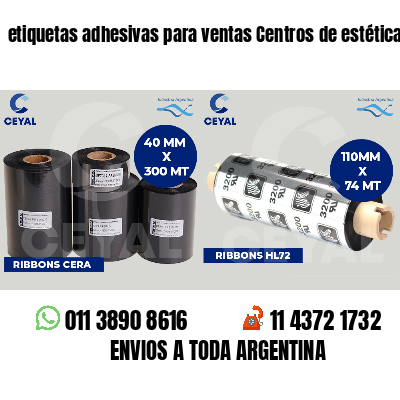 etiquetas adhesivas para ventas Centros de estética