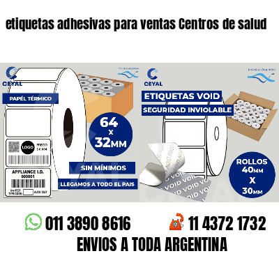 etiquetas adhesivas para ventas Centros de salud