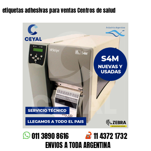 etiquetas adhesivas para ventas Centros de salud