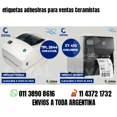 etiquetas adhesivas para ventas Ceramistas