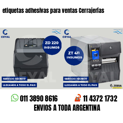 etiquetas adhesivas para ventas Cerrajerías