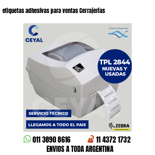 etiquetas adhesivas para ventas Cerrajerías