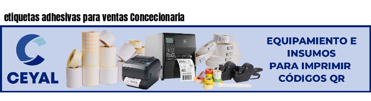 etiquetas adhesivas para ventas Concecionaria