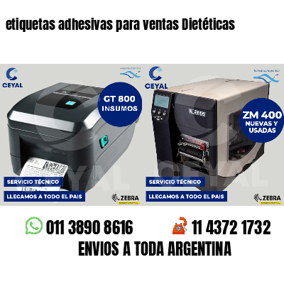 etiquetas adhesivas para ventas Dietéticas
